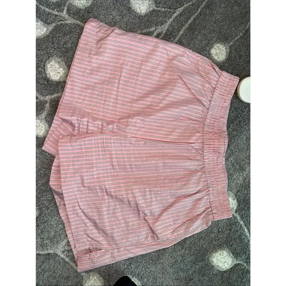 Rag and Bone Women's Pink Striped Elastic-Waist Shorts, XS